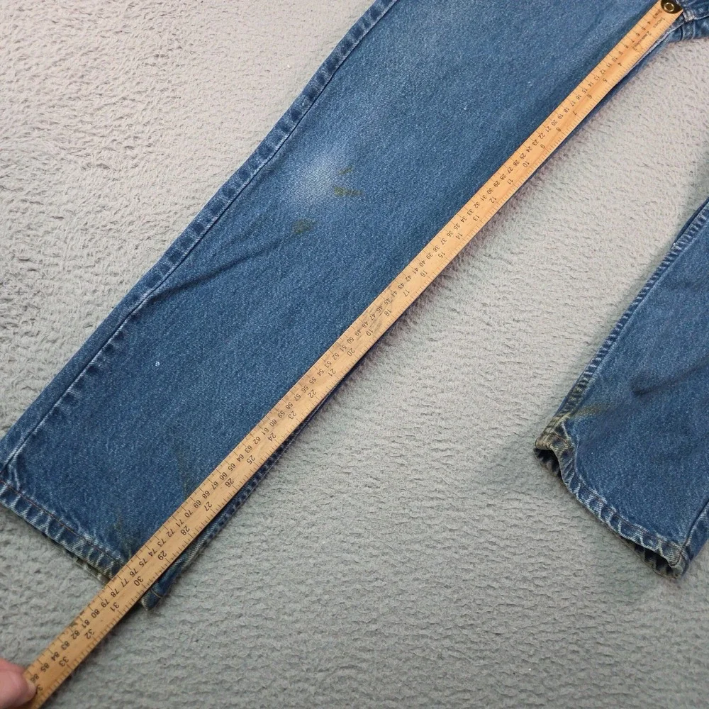 VTG Levis 505 Jeans Mens 33x32 USA Made Orange Tab 90s Grunge Distressed Denim
